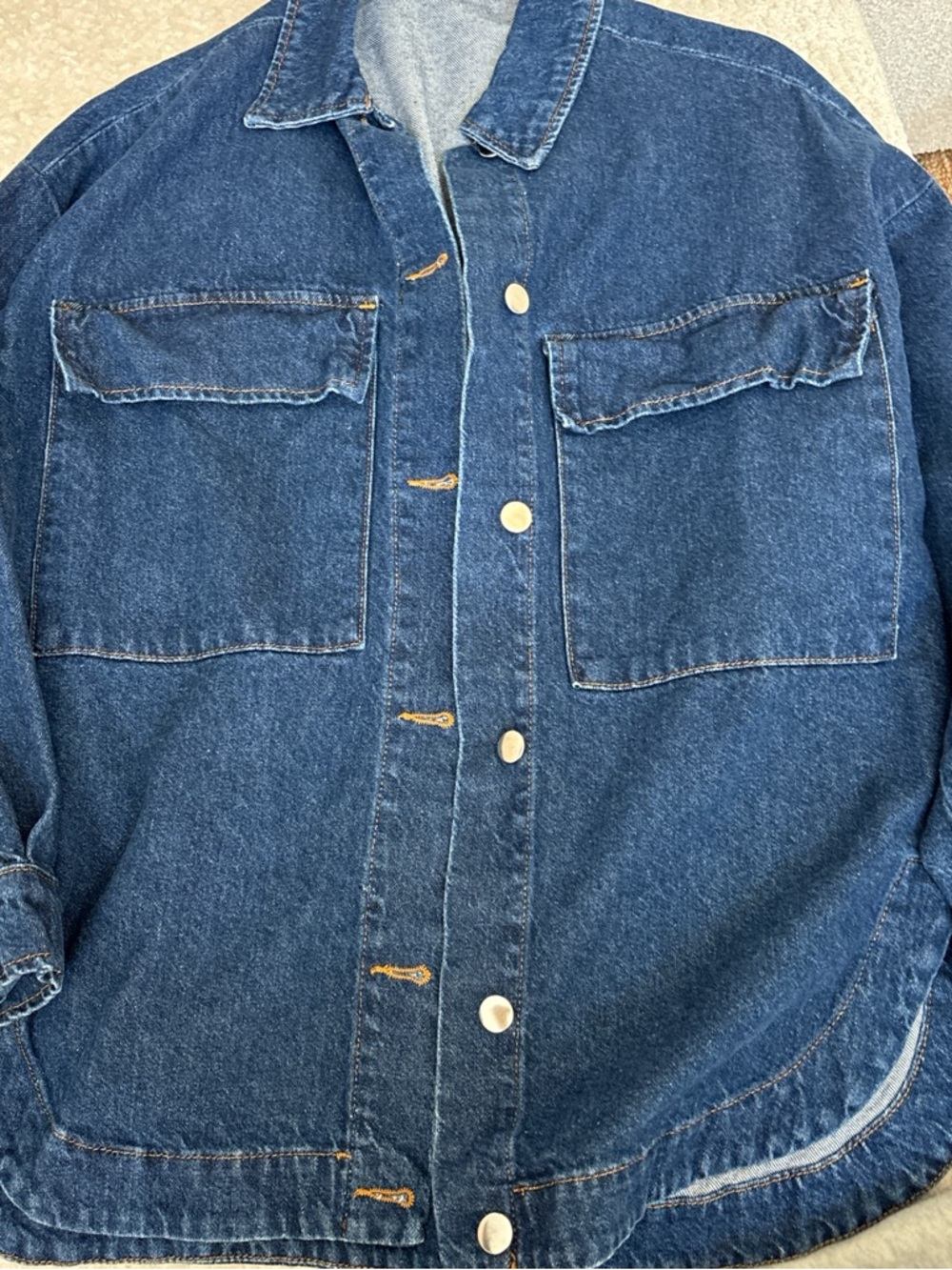 PrettyLittleThing Dark Blue Denim Jacket